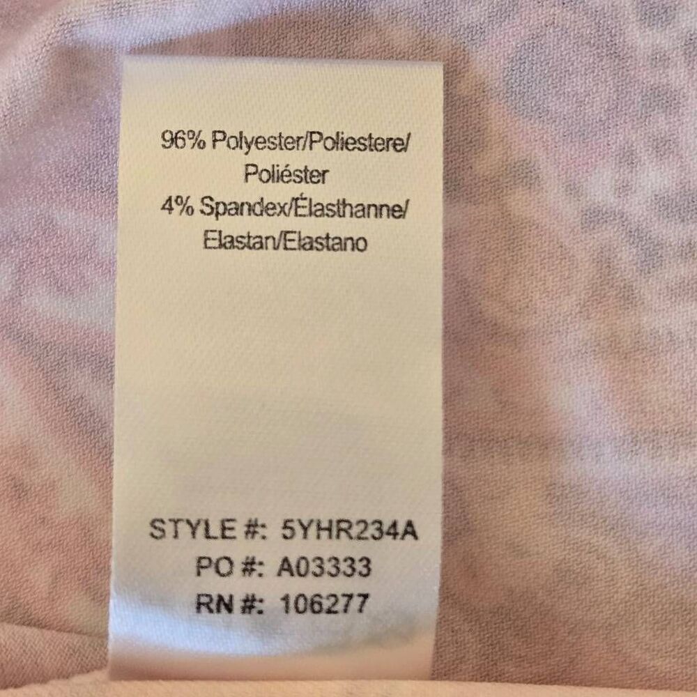 NWT Hale Bob Los Angeles Womens Azaria Jersey Pink White Long Sleeve Top Large - Picture 9 of 12